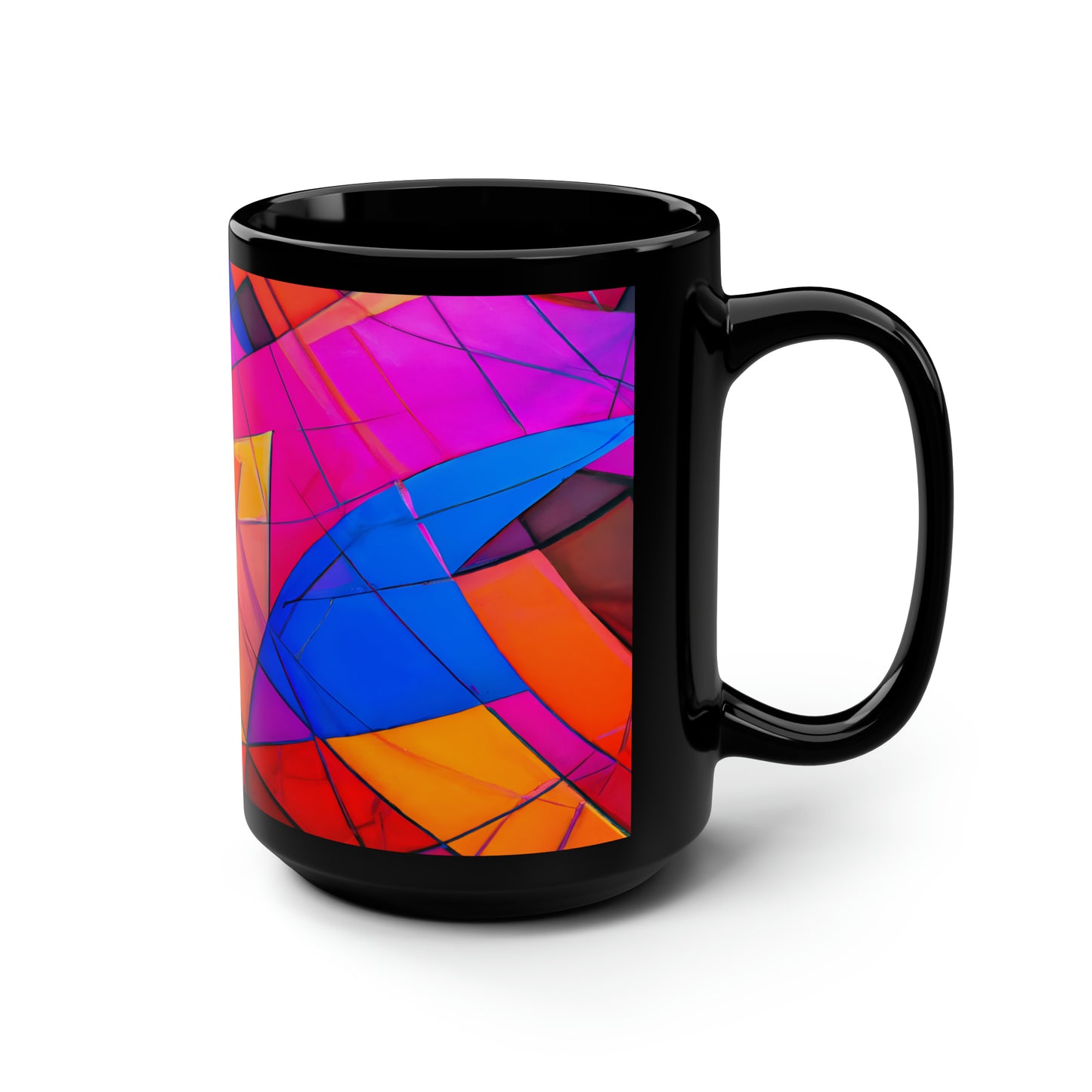 Frank Schroeder - Air Resistance Force, Abstractly - Black Ceramic Mug 15oz