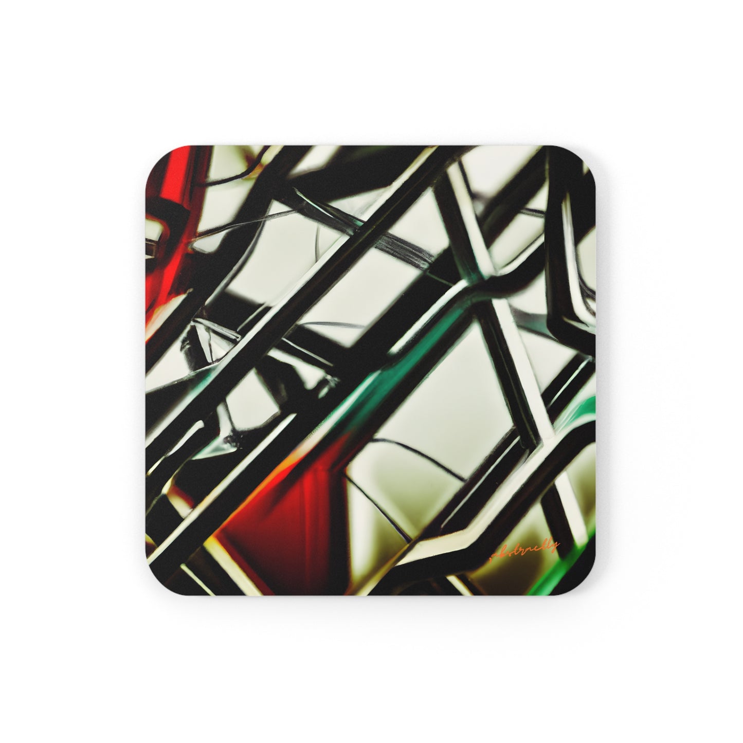 James Fenton - Applied Force, Abstractly - Corkwood Coaster Set of 4