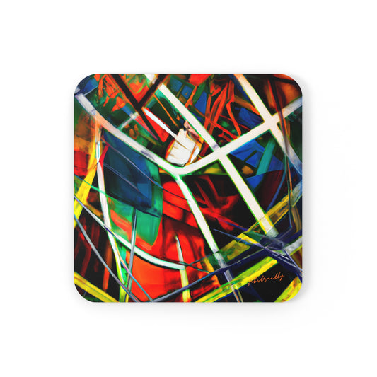 Philip Marconi - Tension Force, Abstractly - Corkwood Coaster Set of 4