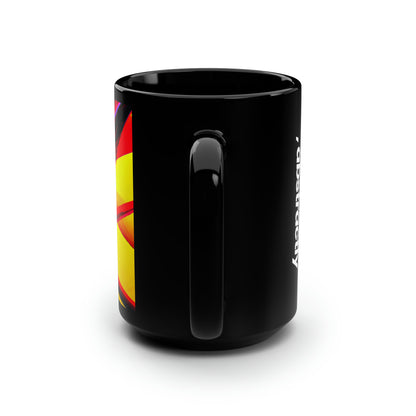 Vera Whitmore - Electromagnetic Force, Abstractly - Black Ceramic Mug 15oz