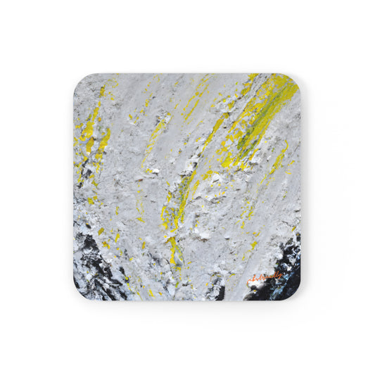 Stellar Sulfide Nitrate - Carbon, Abstractly - Corkwood Coaster Set of 4