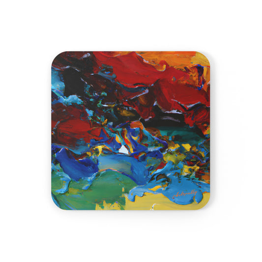 Polarisite Crystals - Chemistry, Abstractly - Corkwood Coaster Set of 4