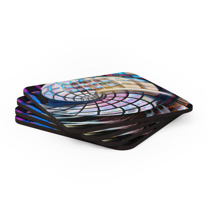 Margaret Haversham - Gravity Force, Abstractly - Corkwood Coaster Set of 4