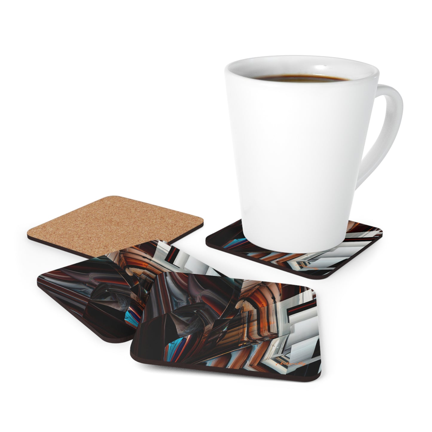 Selena Kastner - Gravity Force, Abstractly - Corkwood Coaster Set of 4