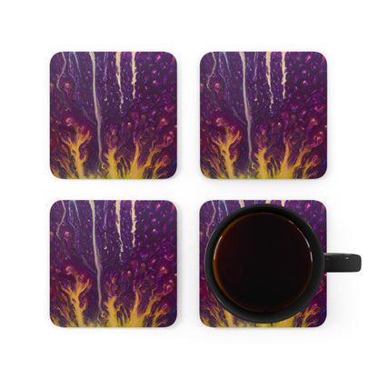 Luminous Etherium - Chemistry, Abstractly - Corkwood Coaster Set of 4