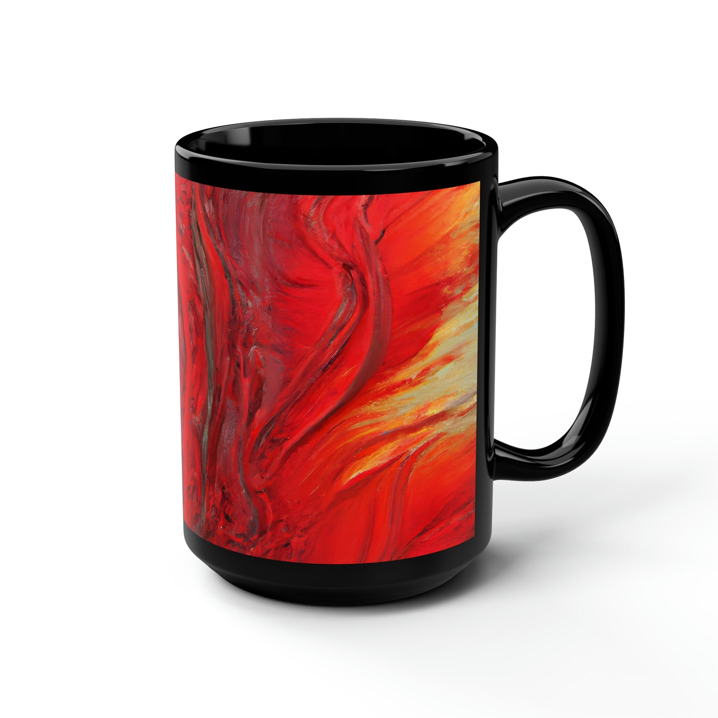 Luminous Neonite - Chemistry, Abstractly - Black Ceramic Mug 15oz