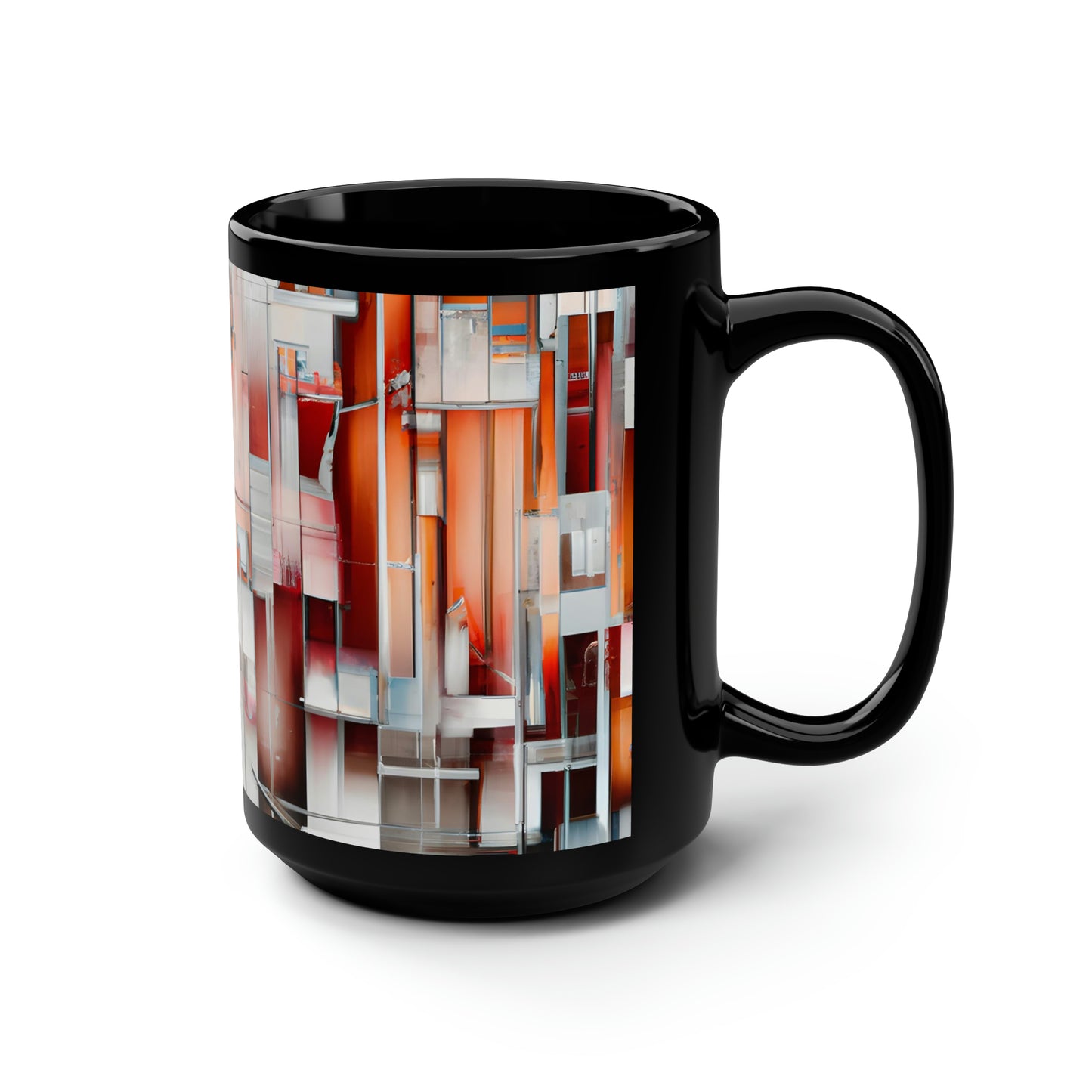 Vera Lockwood - Strong Force, Abstractly - Black Ceramic Mug 15oz