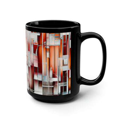 Vera Lockwood - Strong Force, Abstractly - Black Ceramic Mug 15oz