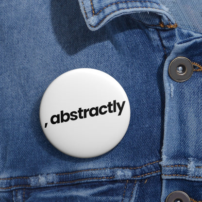 [, abstractly] Black-on-White - Pin Button