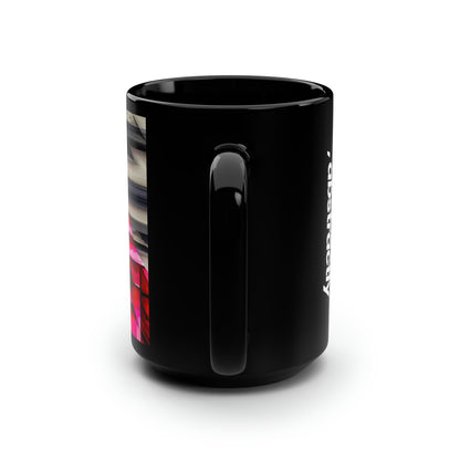 Ruth Rosenfield - Applied Force, Abstractly - Black Ceramic Mug 15oz