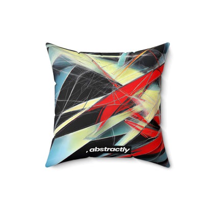 Joan Beaumont - Electromagnetic Force, Abstractly - Faux Suede Throw Pillow