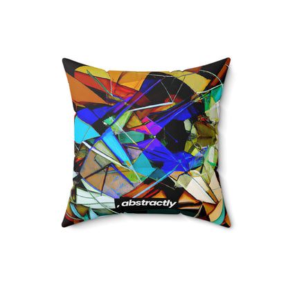 Adrianne Lehmann - Electric Force, Abstractly - Faux Suede Throw Pillow