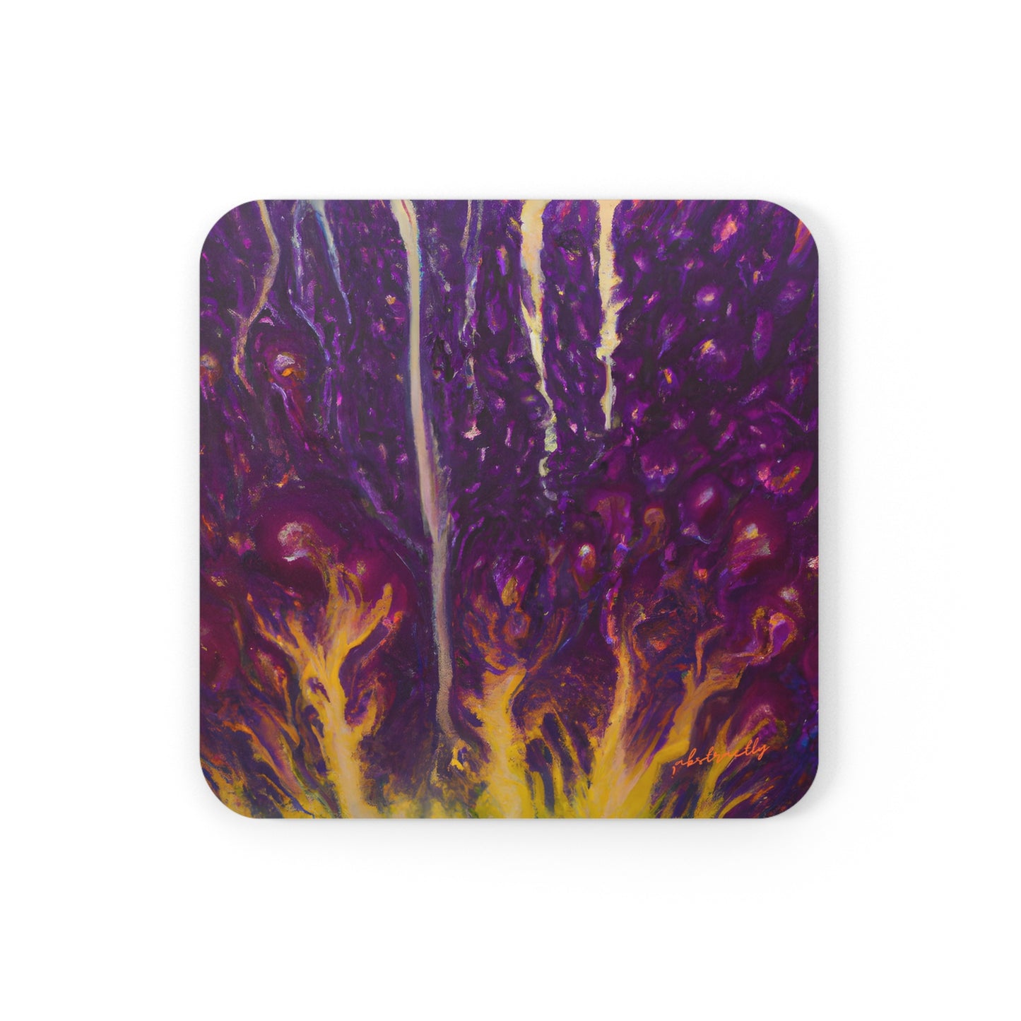 Luminous Etherium - Chemistry, Abstractly - Corkwood Coaster Set of 4