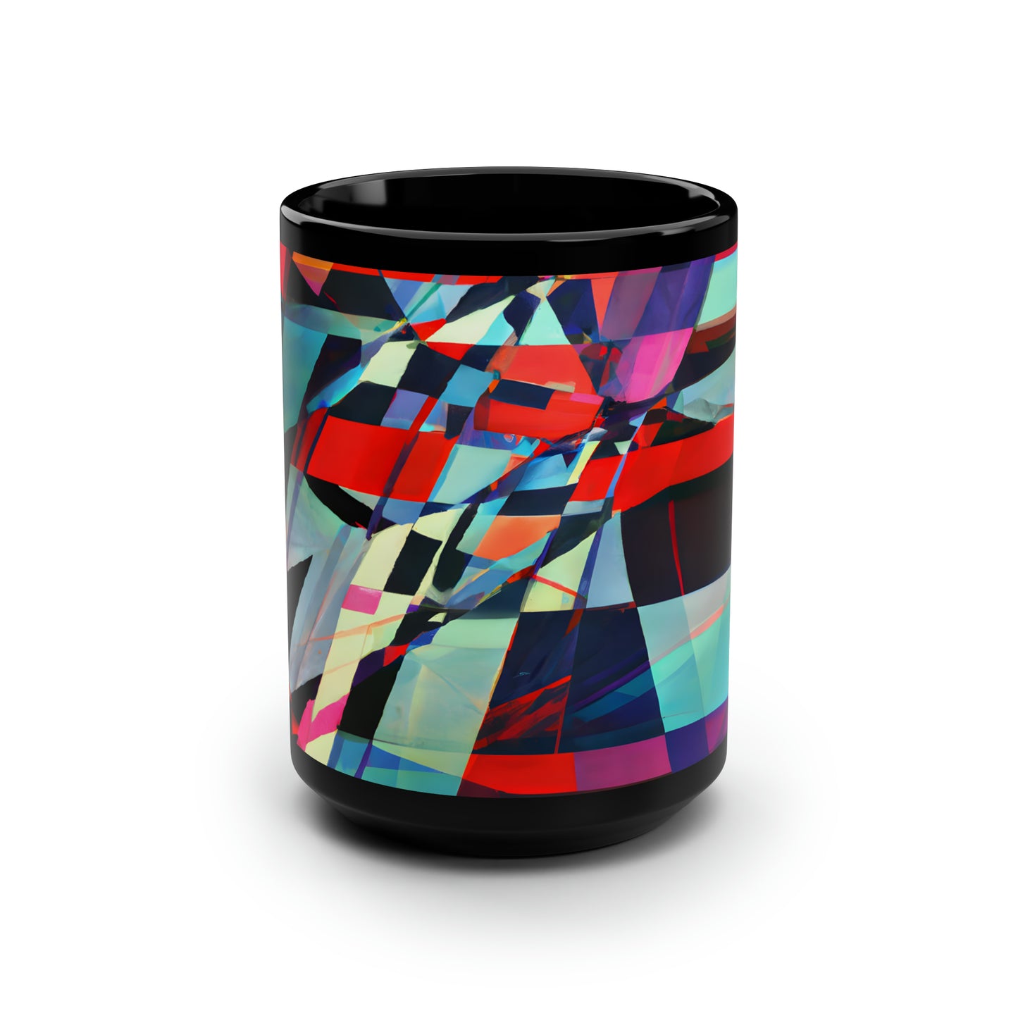 Fiona Breslin - Electric Force, Abstractly - Black Ceramic Mug 15oz