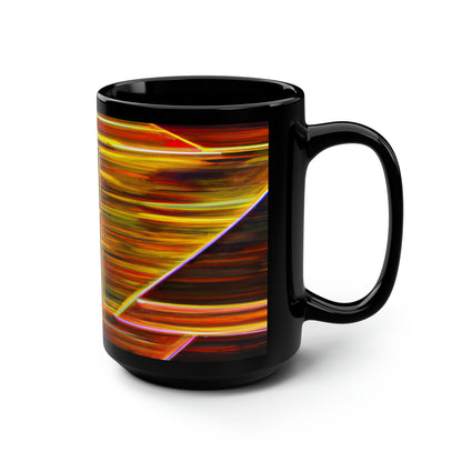 Margaret Hessler - Electric Force, Abstractly - Black Ceramic Mug 15oz