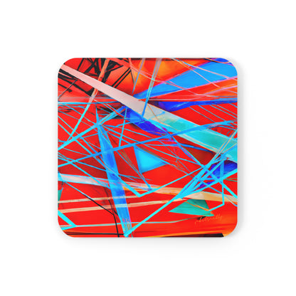 Darlene Roessler - Electric Force, Abstractly - Corkwood Coaster Set of 4