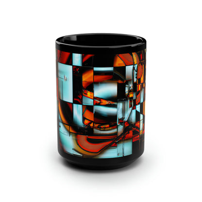 Avery Sinclair - Tension Force, Abstractly - Black Ceramic Mug 15oz