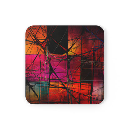 Evelyn Harrison - Strong Force, Abstractly - Corkwood Coaster Set of 4