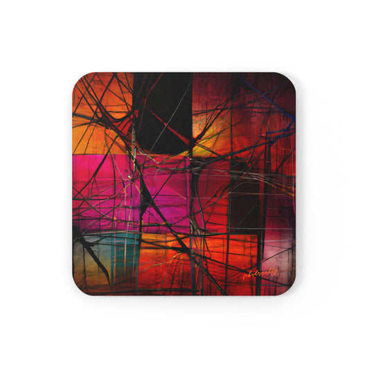 Evelyn Harrison - Strong Force, Abstractly - Corkwood Coaster Set of 4