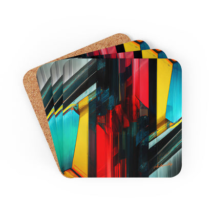 Walter Fiedler - Strong Force, Abstractly - Corkwood Coaster Set of 4