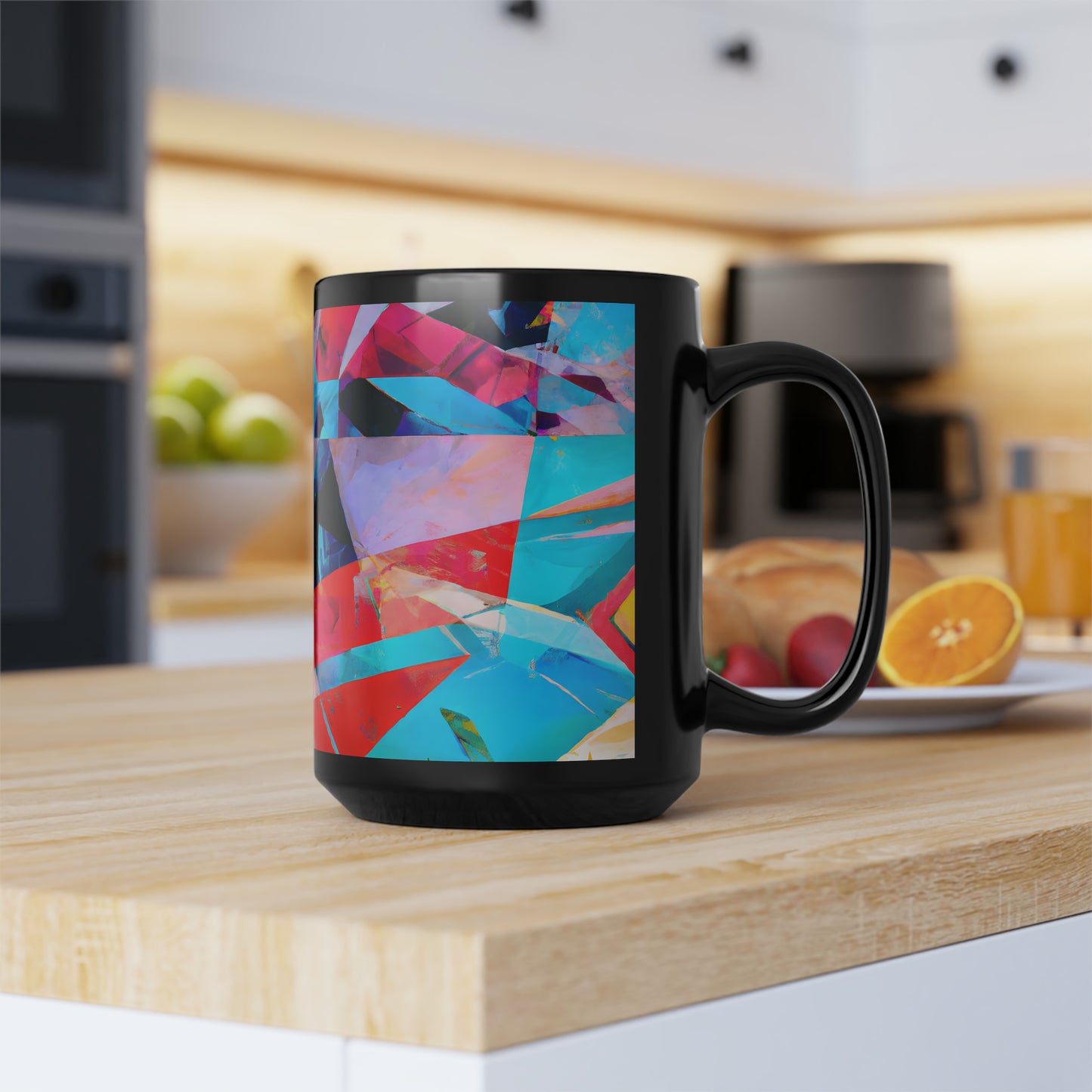 Aiden Merrick - Normal Force, Abstractly - Black Ceramic Mug 15oz