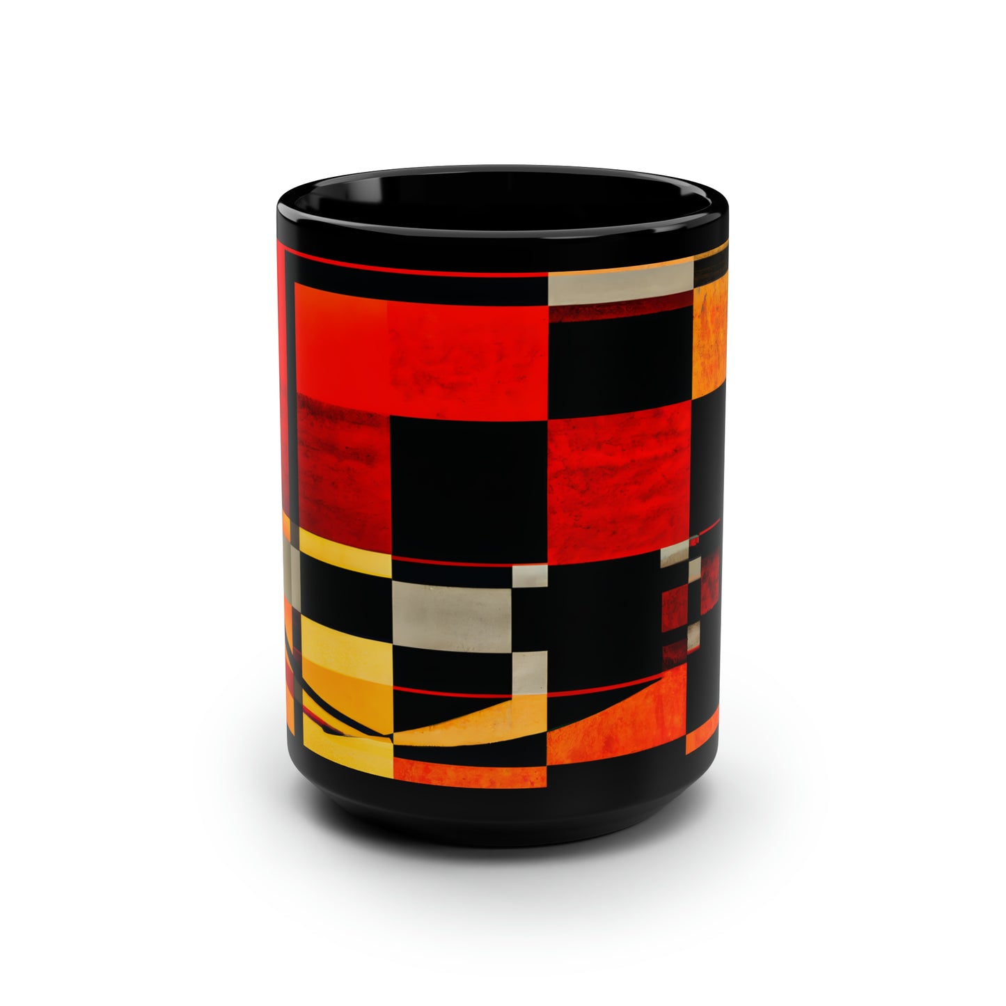 Esther Lowell - Electric Force, Abstractly - Black Ceramic Mug 15oz