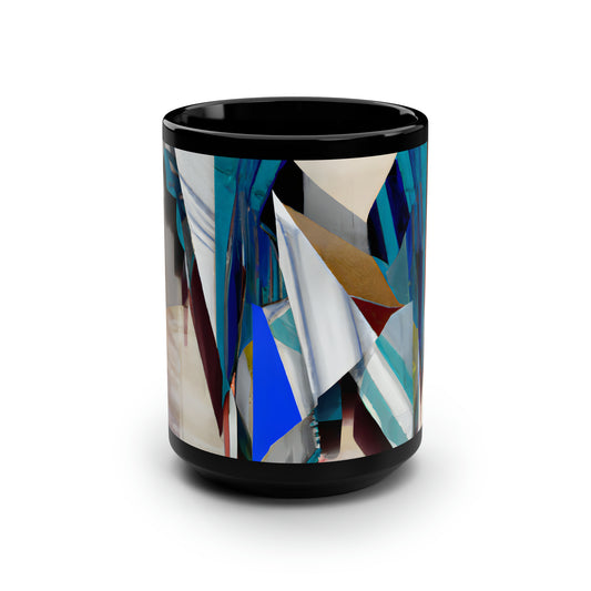 Natalie Henrickson - Weak Force, Abstractly - Black Ceramic Mug 15oz