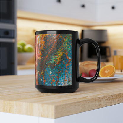 Quantum Stardust - Chemistry, Abstractly - Black Ceramic Mug 15oz