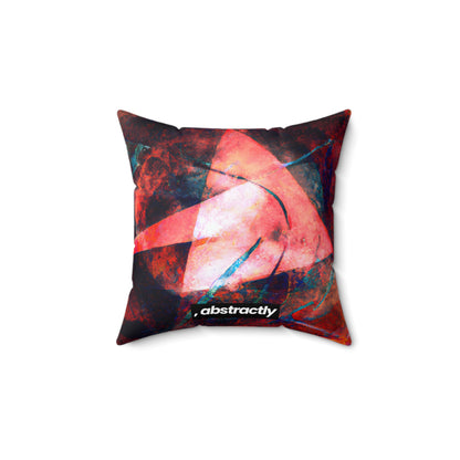 Albert Delgado - Electromagnetic Force, Abstractly - Faux Suede Throw Pillow