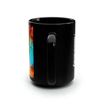 Clara Beckett - Electromagnetic Force, Abstractly - Black Ceramic Mug 15oz