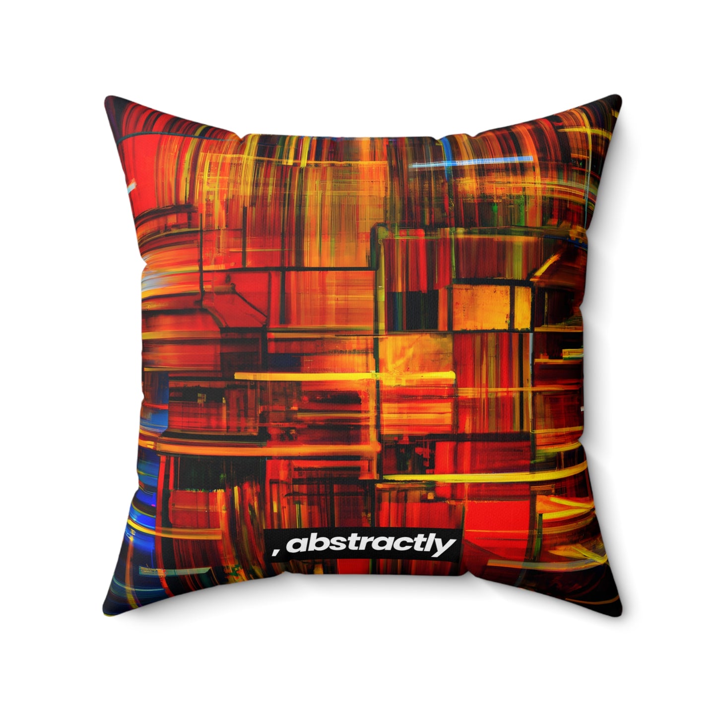 Charlotte Bingham - Electric Force, Abstractly - Faux Suede Throw Pillow