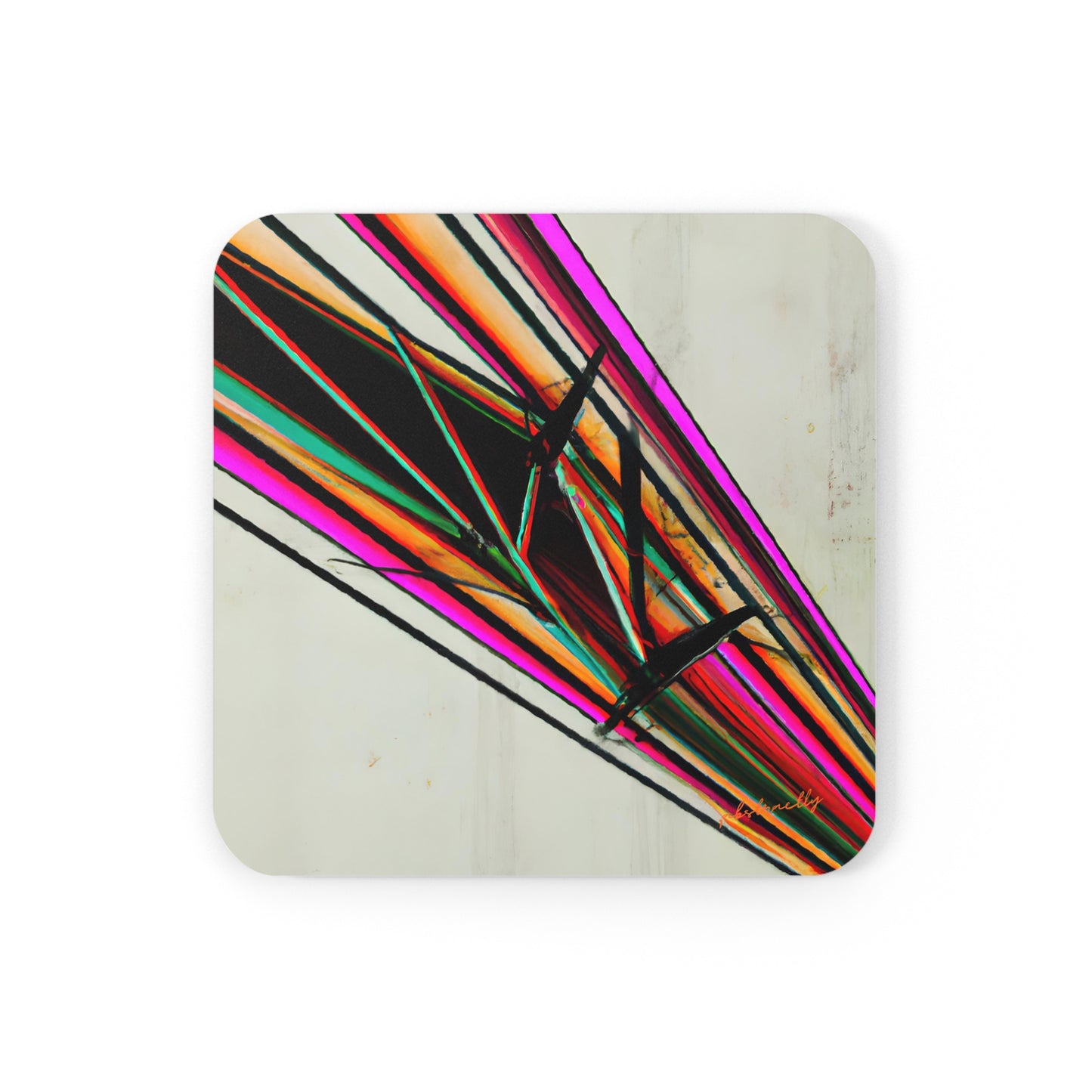 Carl Hartman - Air Resistance Force, Abstractly - Corkwood Coaster Set of 4