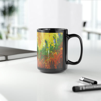 Frigivenium Crystal - Chemistry, Abstractly - Black Ceramic Mug 15oz