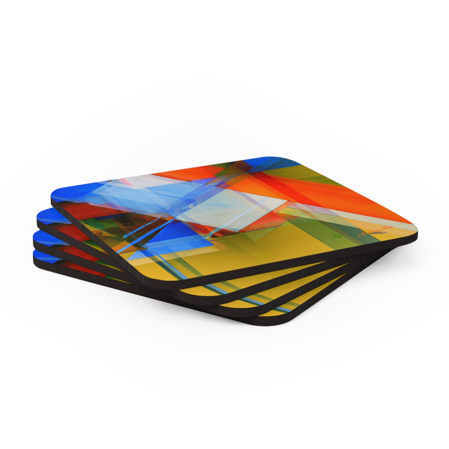 Charles Hargrove - Normal Force, Abstractly - Corkwood Coaster Set of 4