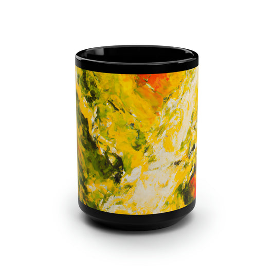 Starlight Etherium - Sulfur, Abstractly - Black Ceramic Mug 15oz