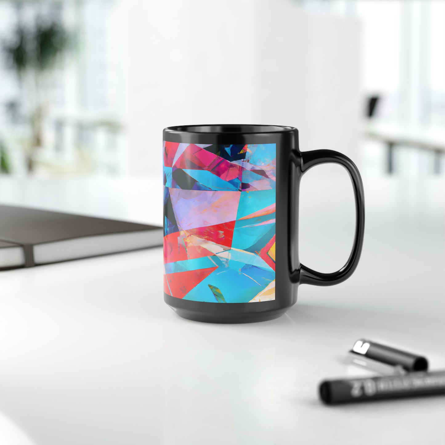 Aiden Merrick - Normal Force, Abstractly - Black Ceramic Mug 15oz