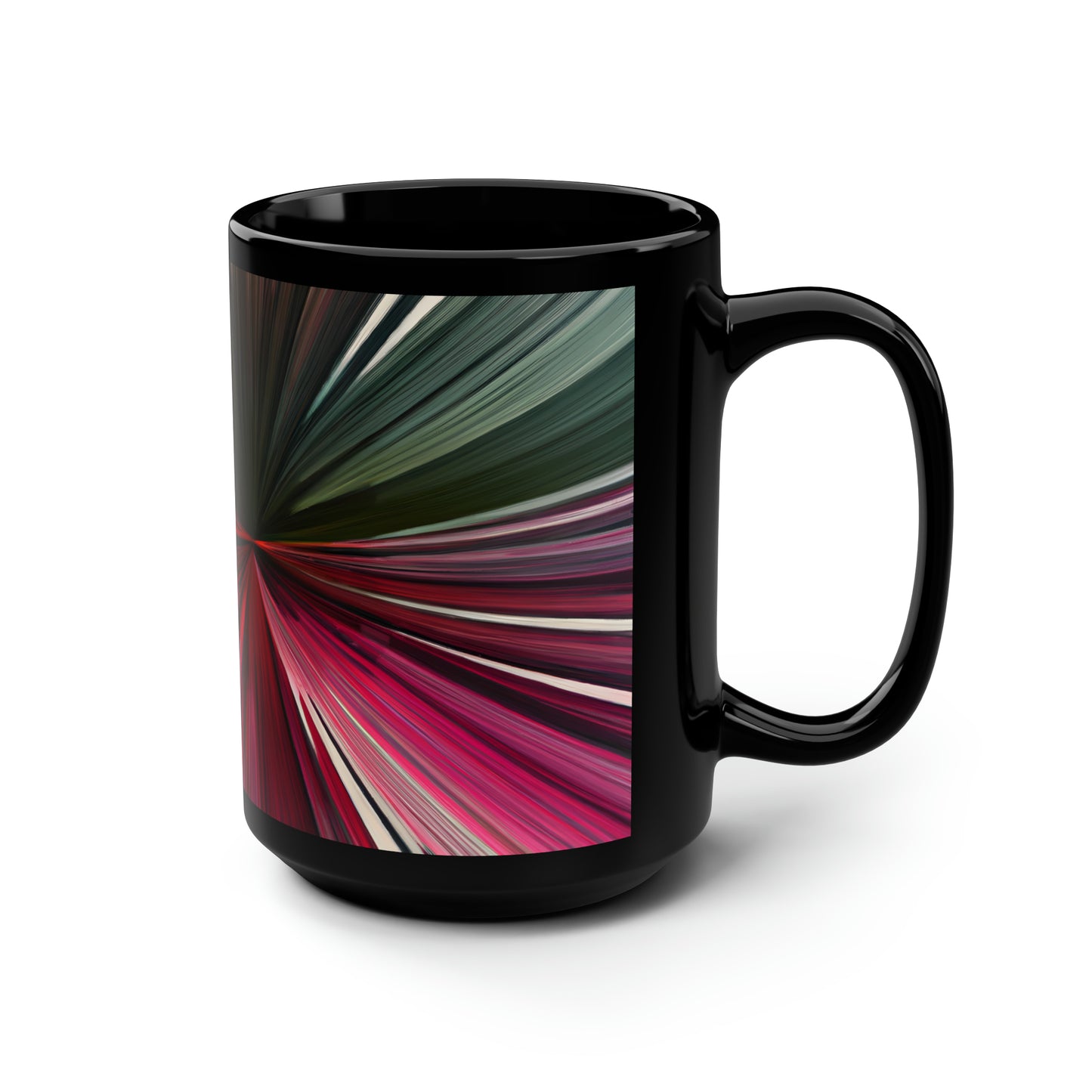 Lorenzo Mancini - Spring Force, Abstractly - Black Ceramic Mug 15oz