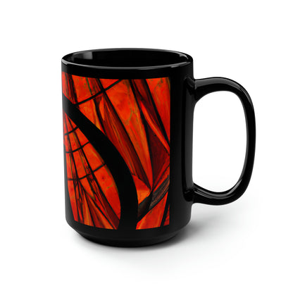 Kathleen Sterling - Tension Force, Abstractly - Black Ceramic Mug 15oz