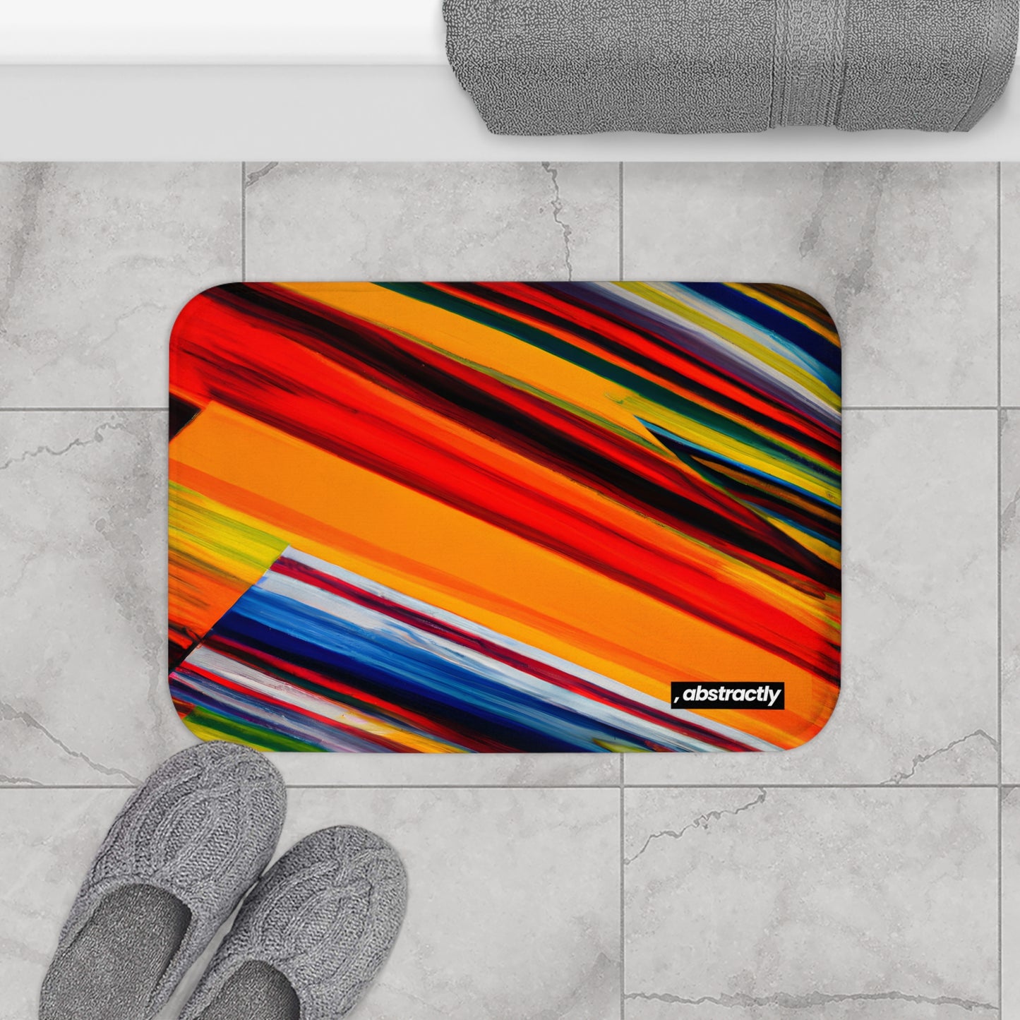 Carol Harwood - Friction Force, Abstractly - Bath Mat