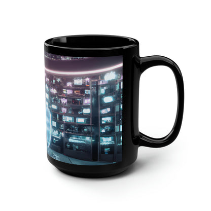 Spectrum Audit - Credit, Abstractly - Black Ceramic Mug 15oz