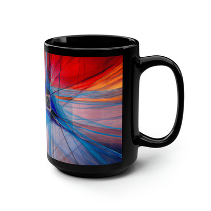 Sylvia Blackburn - Magnetic Force, Abstractly - Black Ceramic Mug 15oz