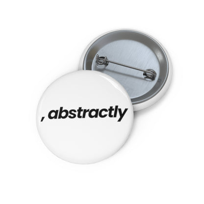 [, abstractly] Black-on-White - Pin Button