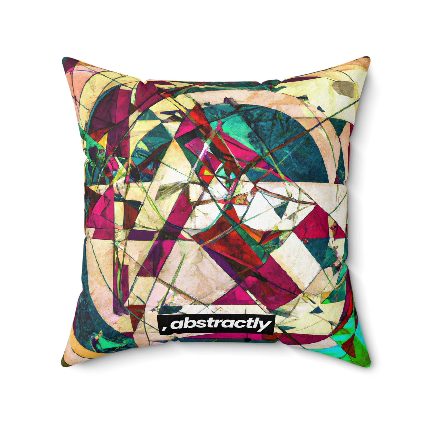 Doris Marshall - Electromagnetic Force, Abstractly - Faux Suede Throw Pillow