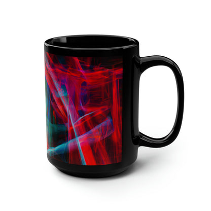 Maria Everton - Weak Force, Abstractly - Black Ceramic Mug 15oz