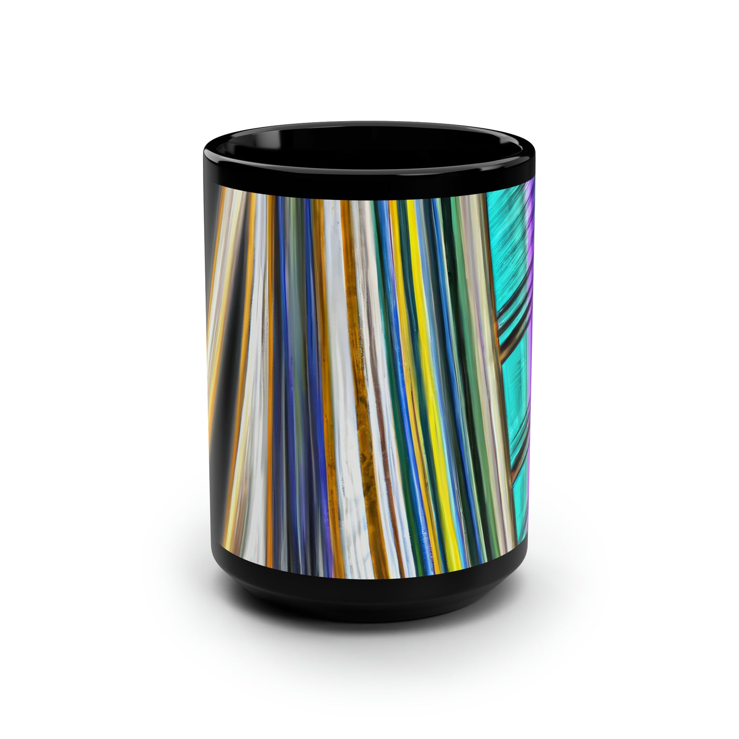 Spencer Harrison - Spring Force, Abstractly - Black Ceramic Mug 15oz