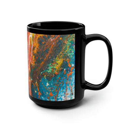 Quantum Stardust - Chemistry, Abstractly - Black Ceramic Mug 15oz