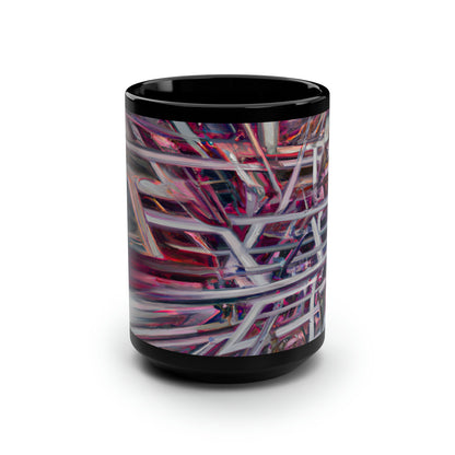 Francis Thorne - Normal Force, Abstractly - Black Ceramic Mug 15oz