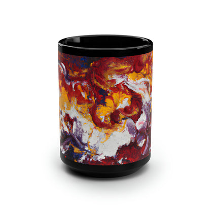 Galactic Nitride - Chemistry, Abstractly - Black Ceramic Mug 15oz