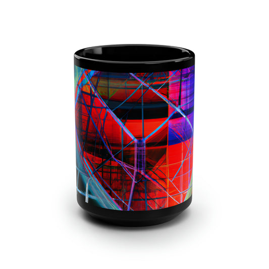 Isabella Rutherford - Gravity Force, Abstractly - Black Ceramic Mug 15oz