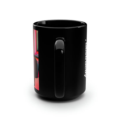 Leon Feldman - Magnetic Force, Abstractly - Black Ceramic Mug 15oz